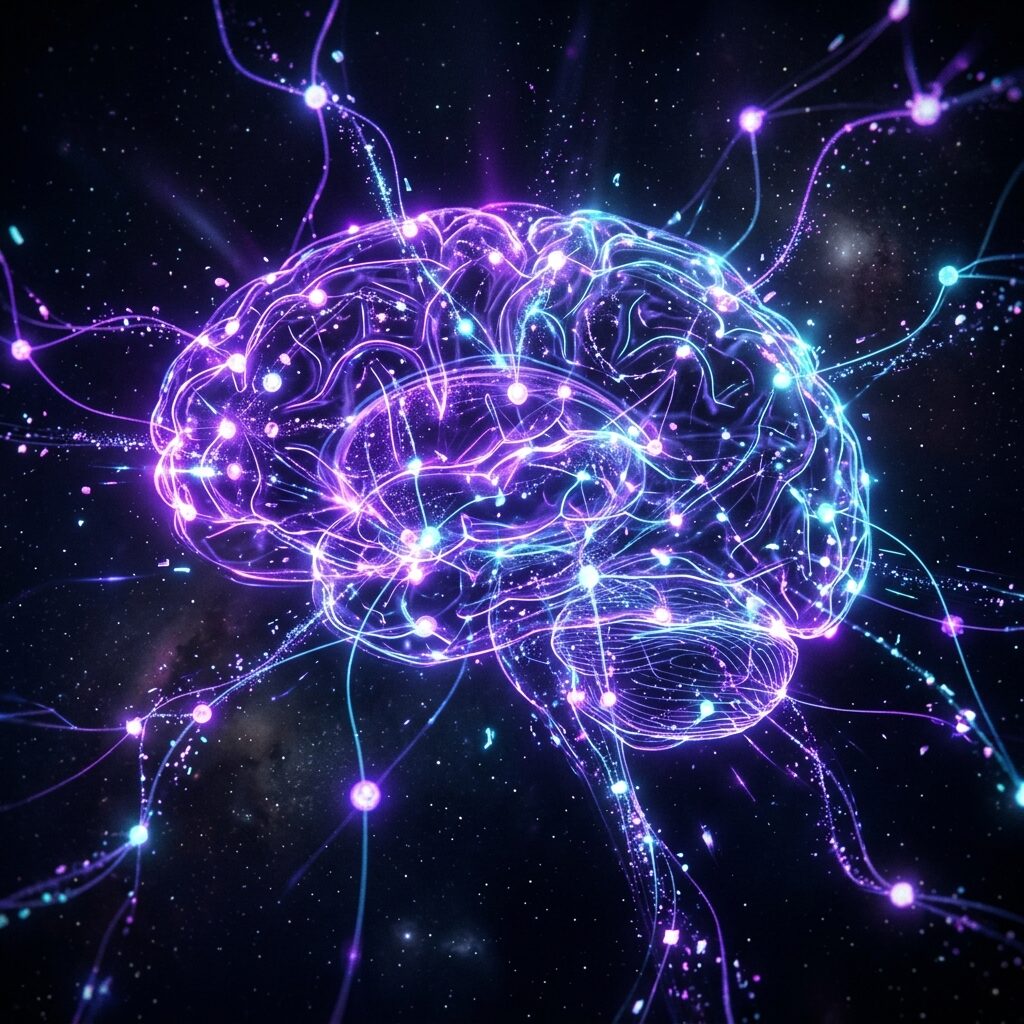 AI neural network and automation visualization